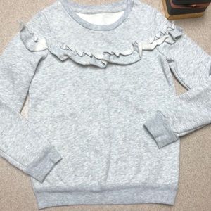 🧸🥳French toast gray fleece sweater for girls🎀